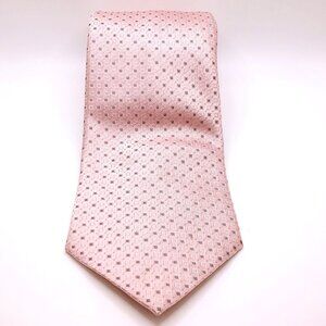 Tango Men's Tie Pink Blue All Silk Geometric Square Pattern Pointed Necktie 59"L